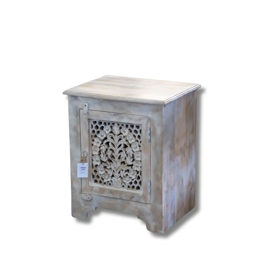 Hand carved Bedside Cabinet - Image 3